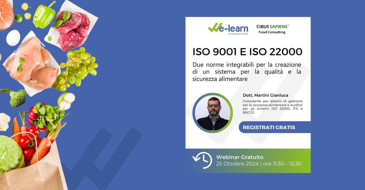 Flash webinar ISO 9001 e ISO 22000: due norme integrabili