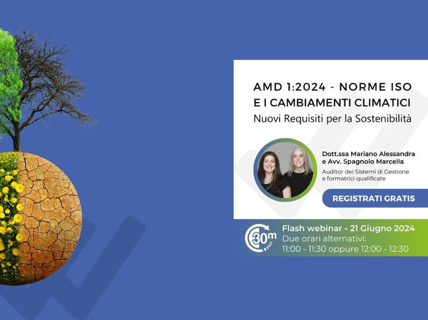 Flash webinar AMD 1:2024 - Norme ISO e Cambiamenti Climatici